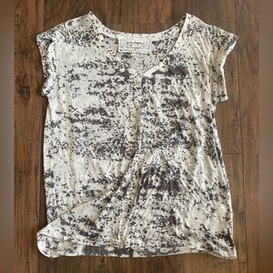 Oversized tie dye black & white sheer Pink Martini T shirt